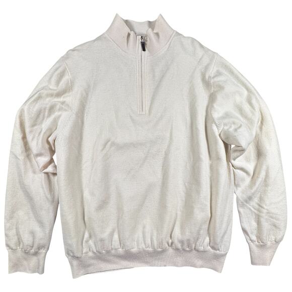 Fairway Greene Italian Merino Baruffa Merino Quarter Zip Windsweater Size Large - Picture 2 of 9